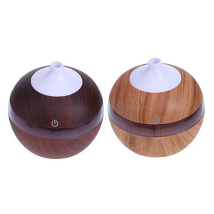 200ml Ultrasonic Mini Wooden Aromatherapy Humidifier with 7 Color LED Light